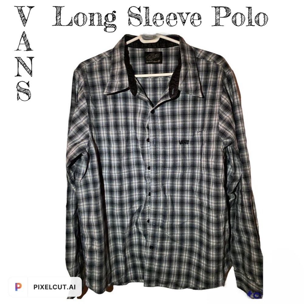 Vans Button up long sleeve polo